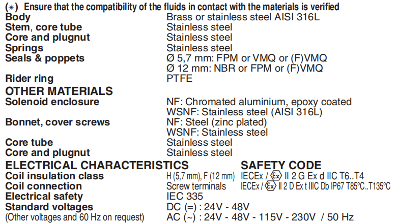 MATERIALS IN CONTACT WITH FLUID