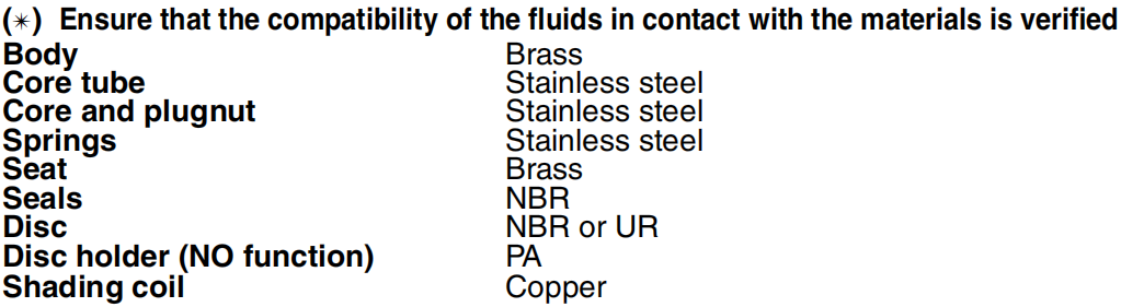 MATERIALS IN CONTACT WITH FLUID