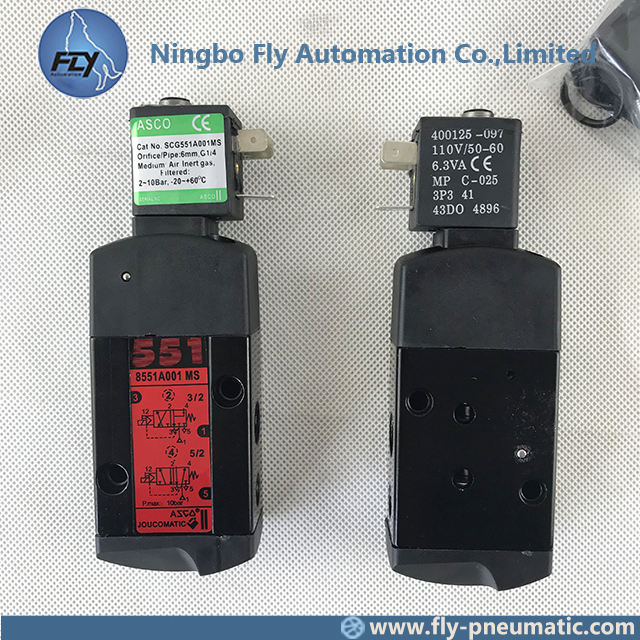 8551A001 EF8551A001 ASCO 8551 series 1/4" Aluminum Body Direct Mount Inline Spool Valves